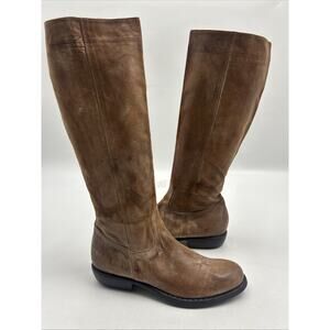 Mariano Renzi Distressed Leather Riding Boots Brown Women’s Size 39